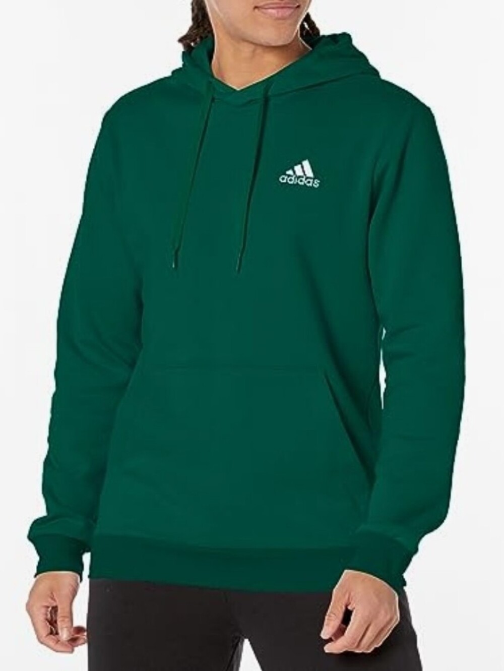 New adidas Essentials Pullover Hoodie Mens Casual Sweatshirt Collegiate Green